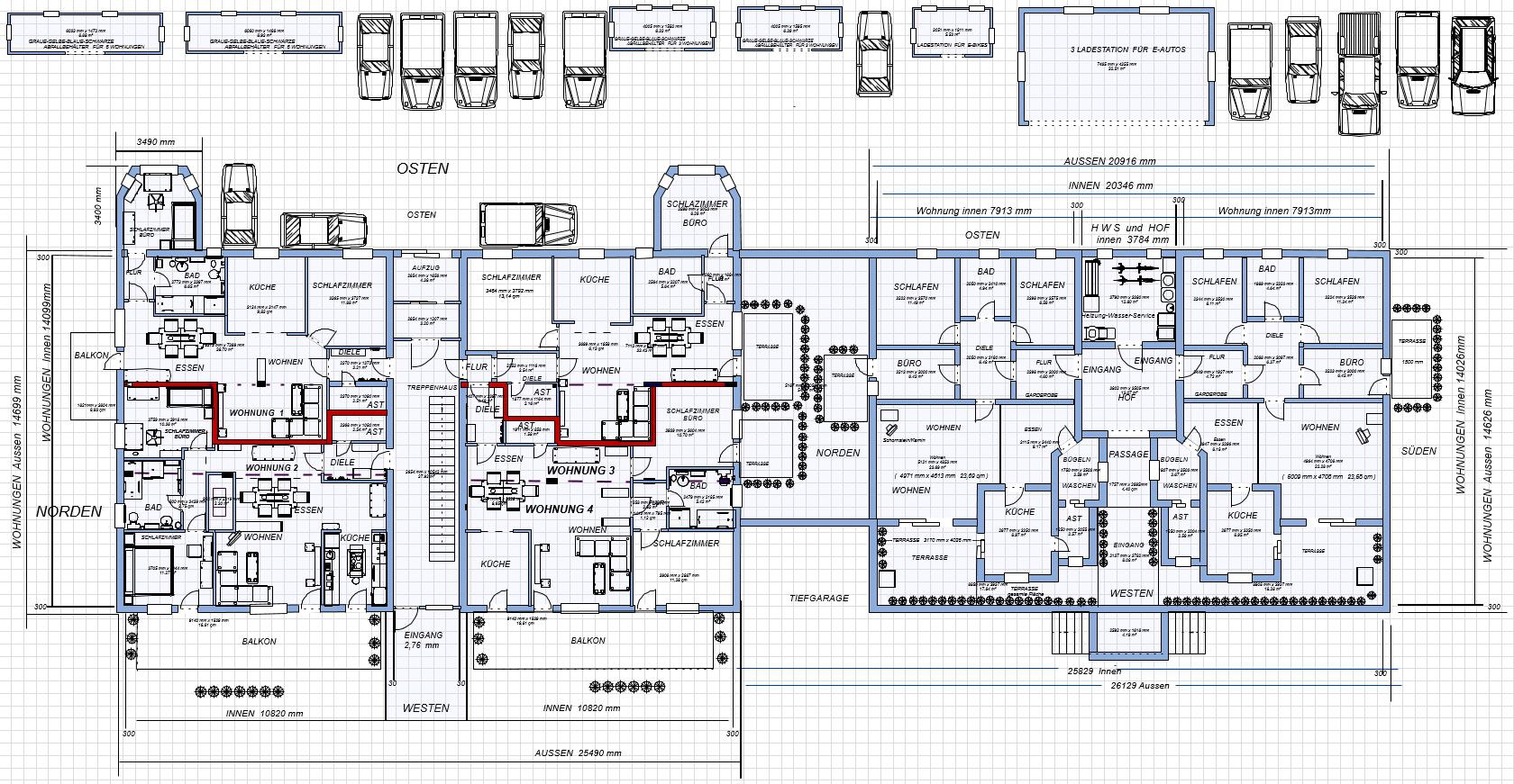 KME-EG mit  BUNGALOW´s auf der Tiefgarage  2024